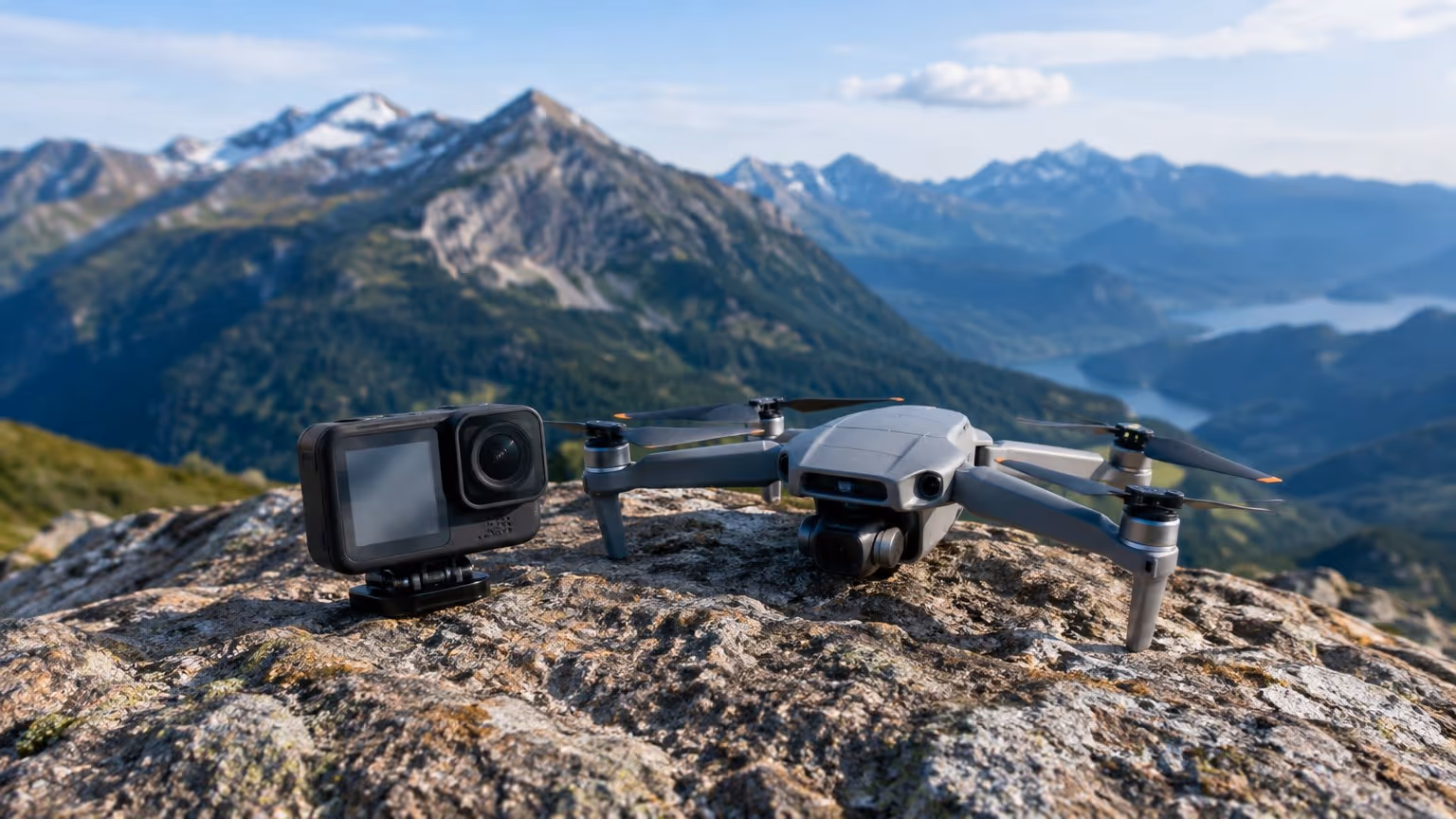 Câmeras de ação e drones para iniciantes