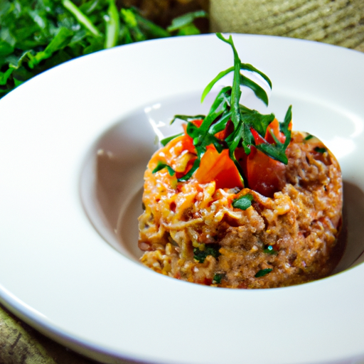 Risoto de Tomate Seco e Rúcula Fresca 2 Risoto de Tomate Seco e Rúcula Fresca