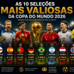 As 10 Seleções Mais Valiosas da Copa do Mundo de 2026